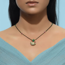 Load image into Gallery viewer, Polki Red &amp; Green chand Mangalsutra