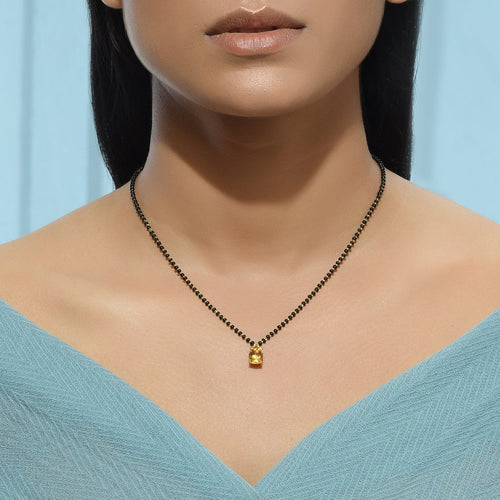 Yellow Square Mangalsutra