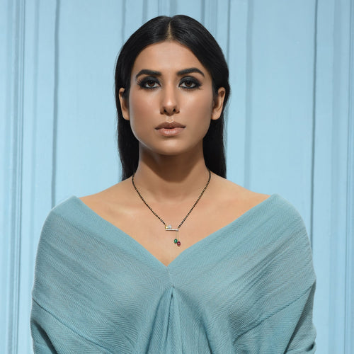 Red & Green Bansuri Mangalsutra