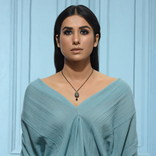 Oxidized Oblong Mangalsutra