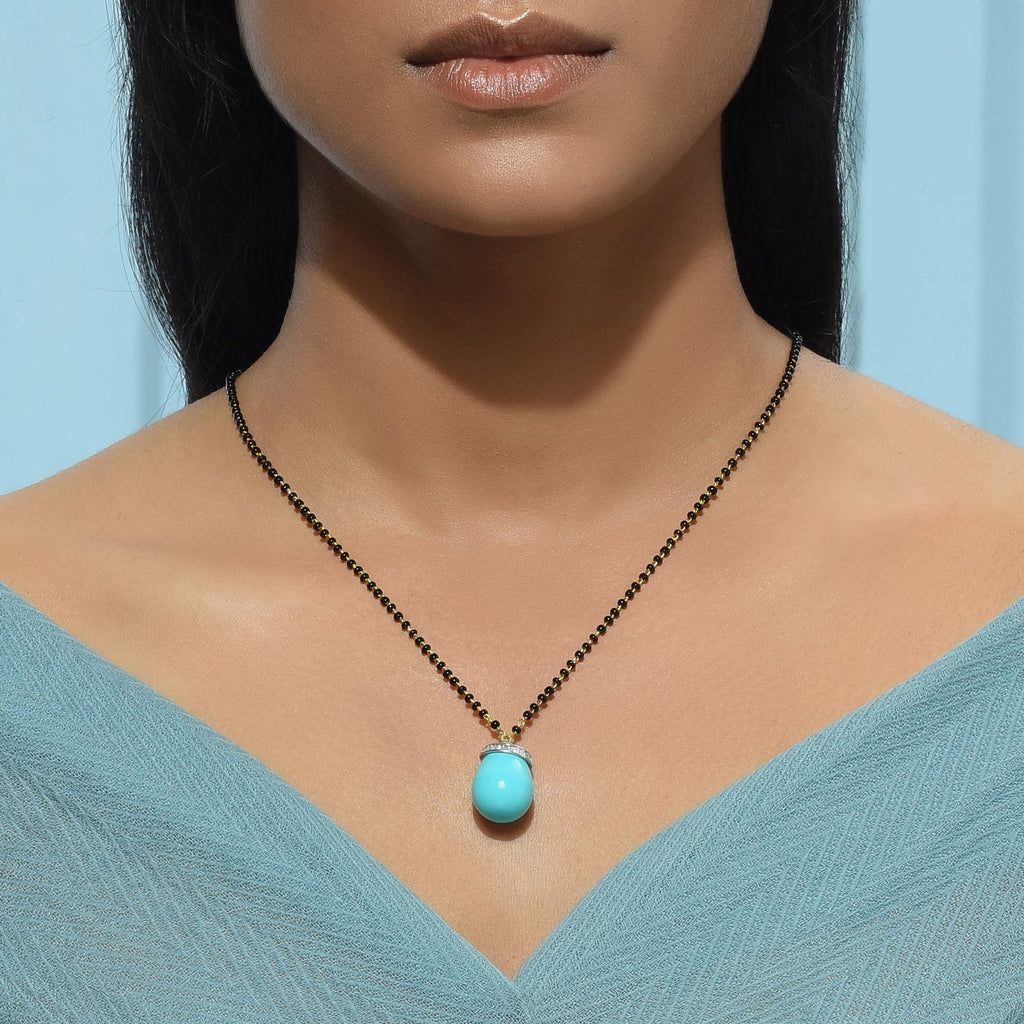 Turquoise Drop Mangalsutra