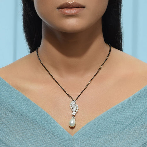 White Channel Mangalsutra