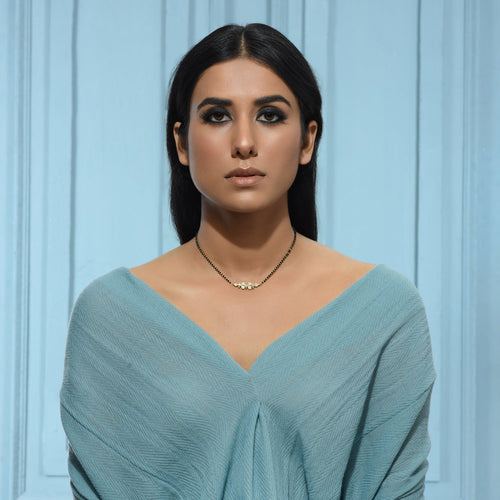 White Unshape Mangalsutra