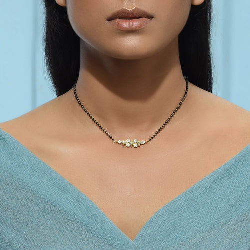 White Unshape Mangalsutra