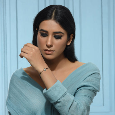 Blue Obval Mangalsutra Bracelet