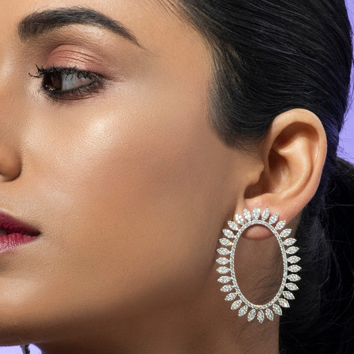 Oh So Luxe White Round Ear Studs