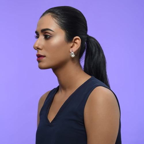 Oh So Luxe White Round Studs