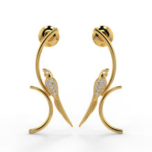 Load image into Gallery viewer, Tota Diamond Branch Long Earrings